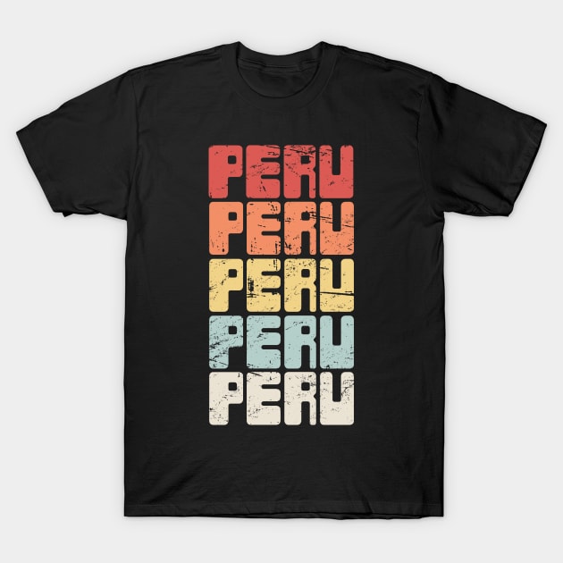 Vintage Peruvian PERU Text T-Shirt by MeatMan